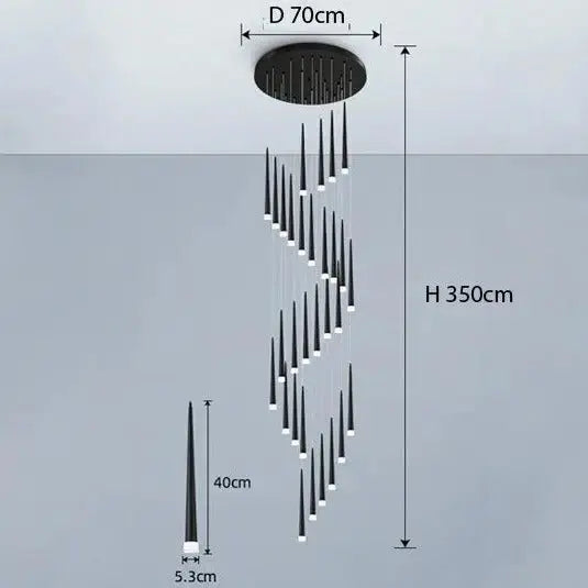 Long Stair Chandelier ChandeliersLife®