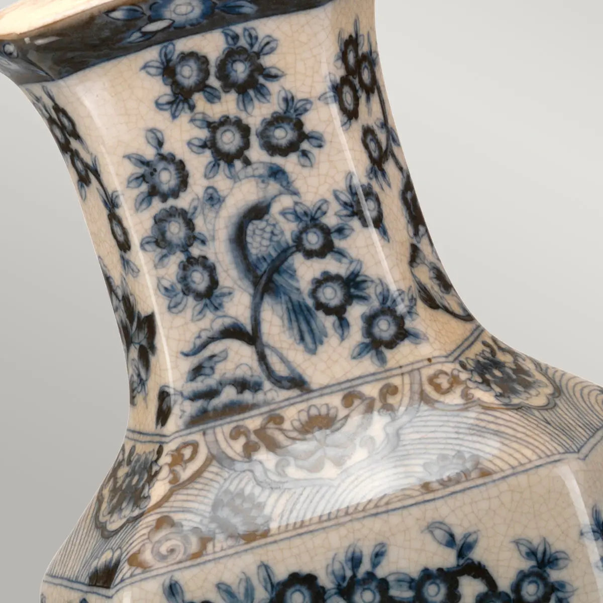 Blue Hex Table Lamp Elstead Lighting