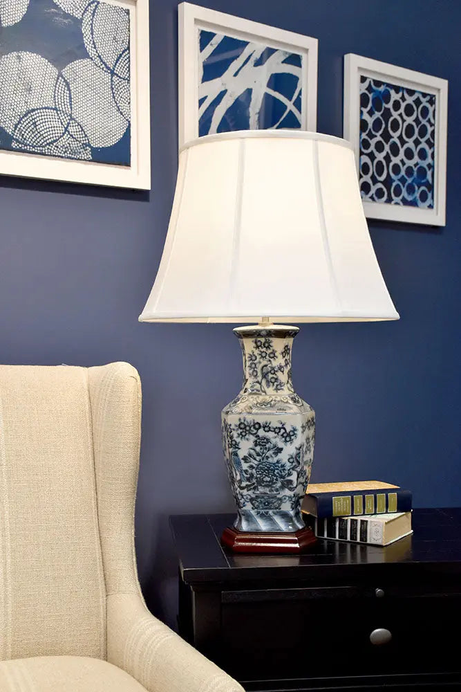 Blue Hex Table Lamp Elstead Lighting