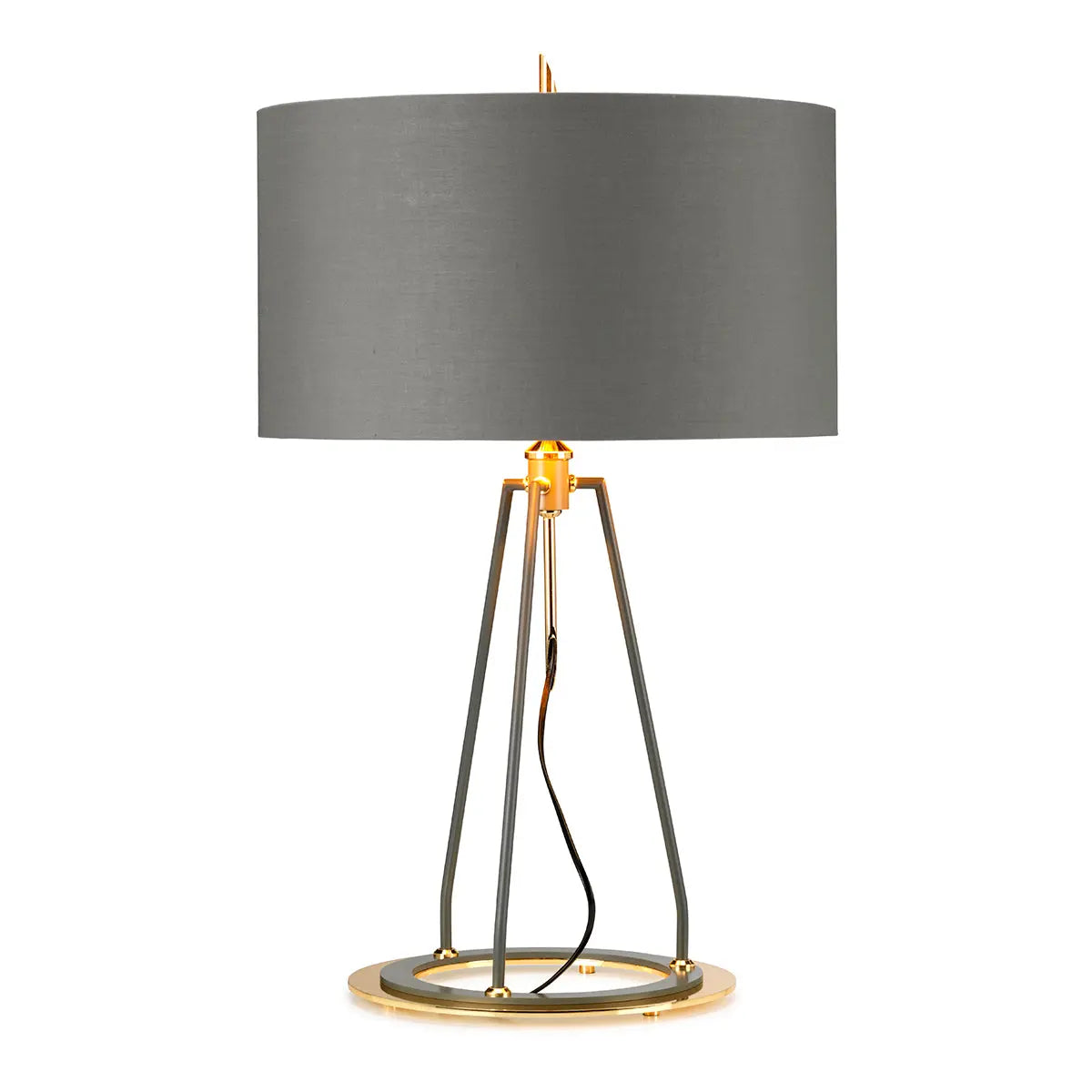 Ferrara Table Lamp - Grey and Polished Gold Elstead Lighting