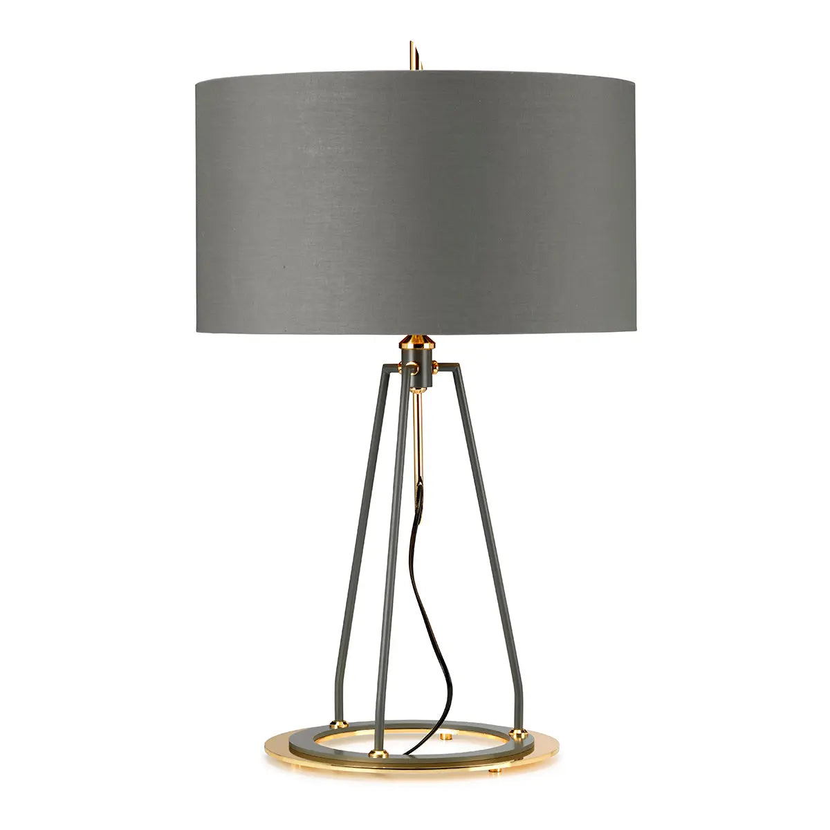 Ferrara Table Lamp - Grey and Polished Gold Elstead Lighting