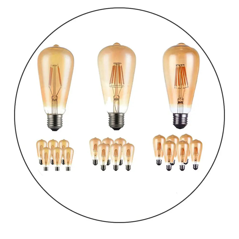 6 Pack E27 Vintage Industrial LED Bulb LEDSone