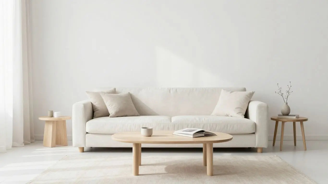 Modern minimalist living room with clean lines and natural light.