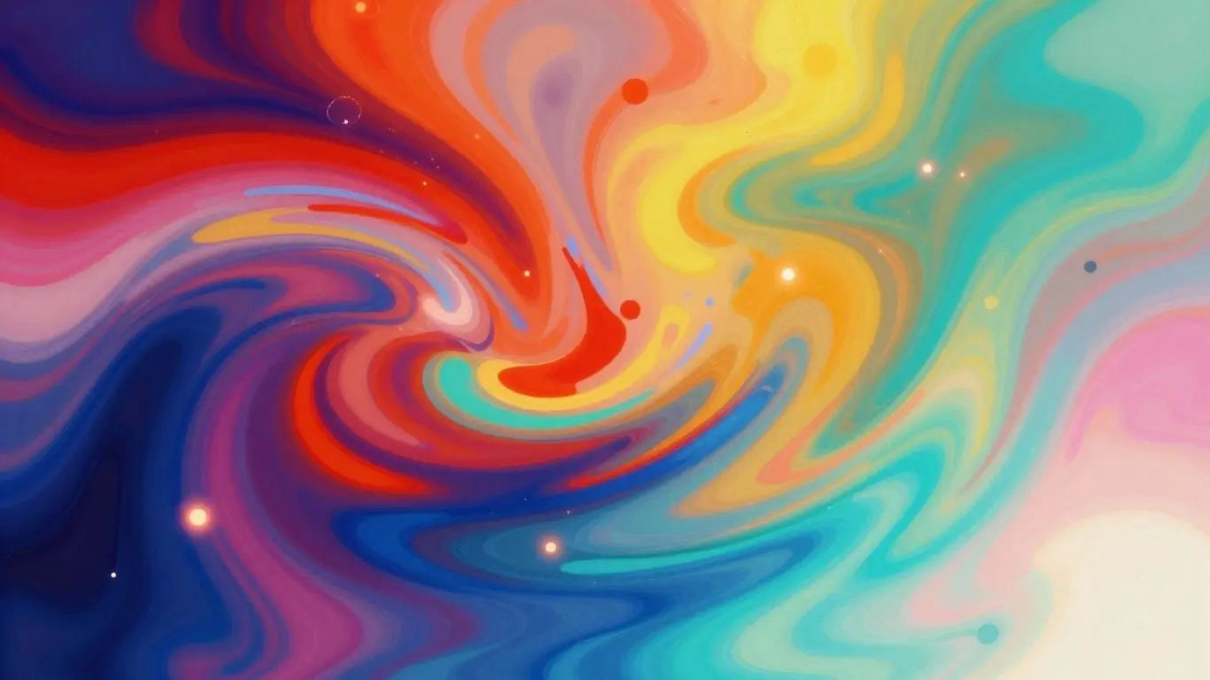 Abstract colorful shapes for ad campaign ideas.