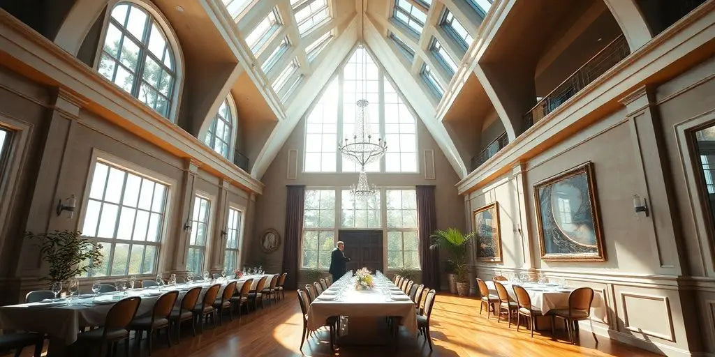 Elevate-Your-Meals-Stunning-Vaulted-Ceiling-Dining-Room-Designs ChandeliersLife®
