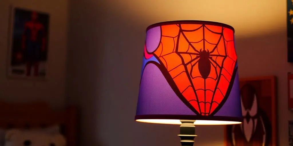 Illuminate-Your-Space-with-a-Spider-Man-Lamp-Shade-A-Must-Have-for-Every-Marvel-Fan ChandeliersLife®