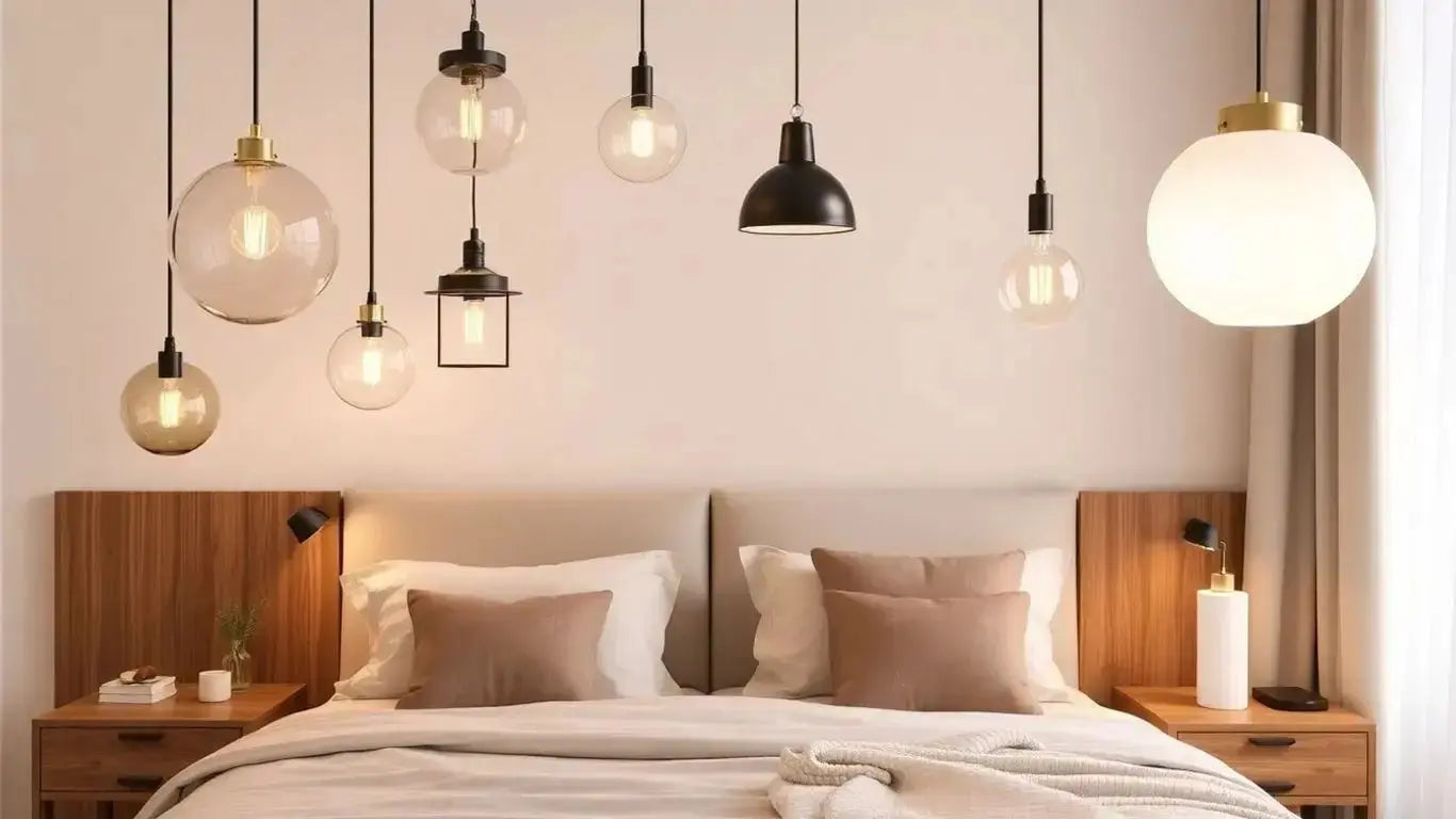 10-Creative-Ways-to-Style-Hanging-Bedside-Lamps-for-a-Modern-Bedroom ChandeliersLife®