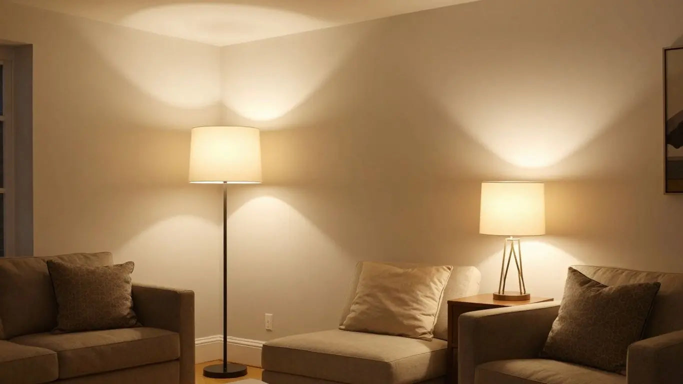 Elegant John Lewis lamps in a stylish living room.