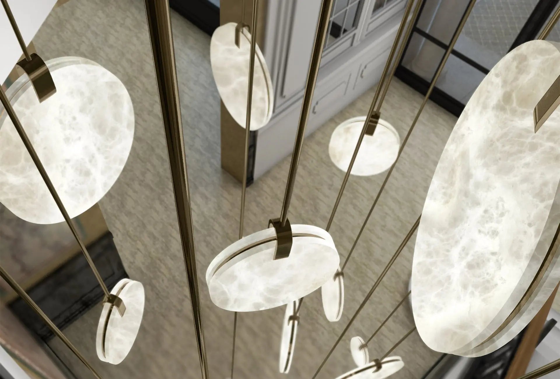 Alabaster Disc Pendant Light ChandeliersLife®
