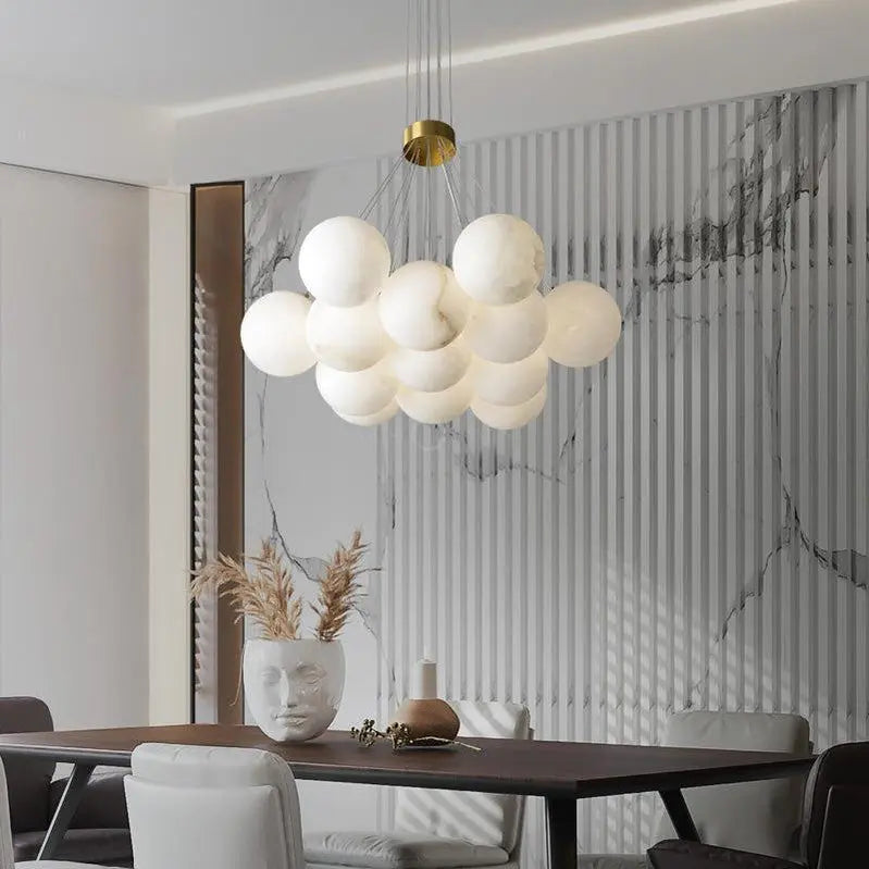 Modern Pearl Alabaster Ball Pendant Light ChandeliersLife®