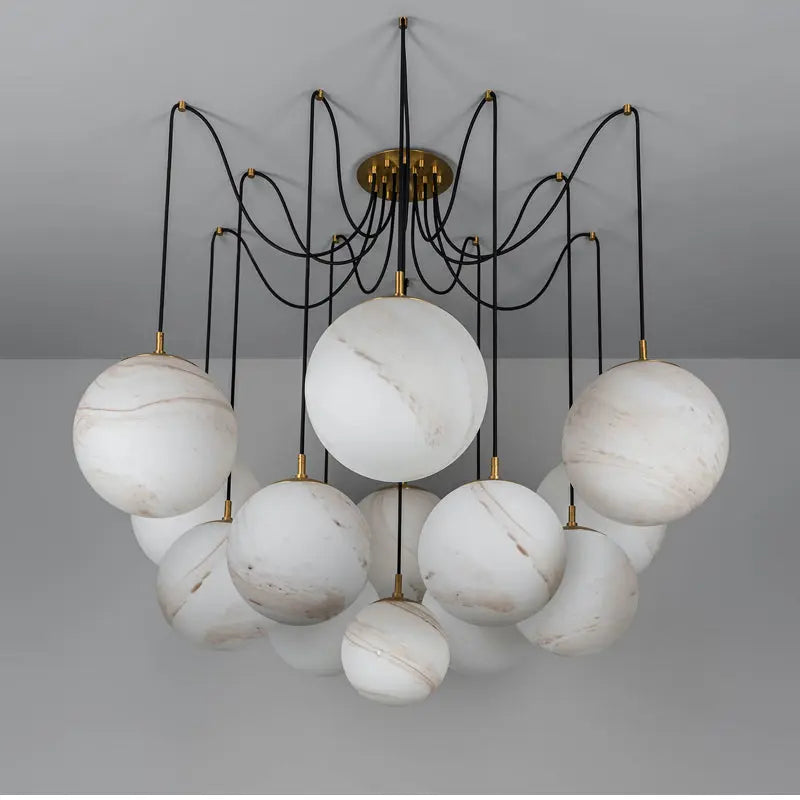 Modern Alabaster Ball Chandelier ChandeliersLife®