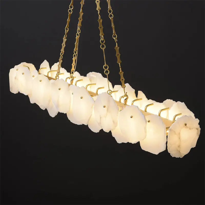 Marble Modern Snowflake Linear Chandelier ChandeliersLife®