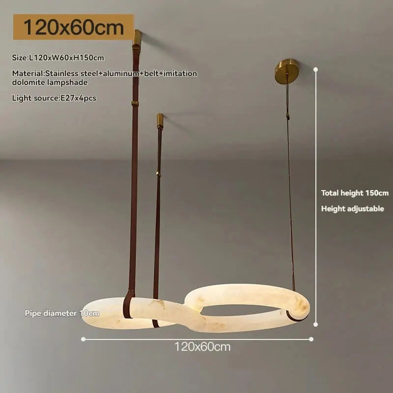 Contemporary Nordic Alabaster Designer Chandelier