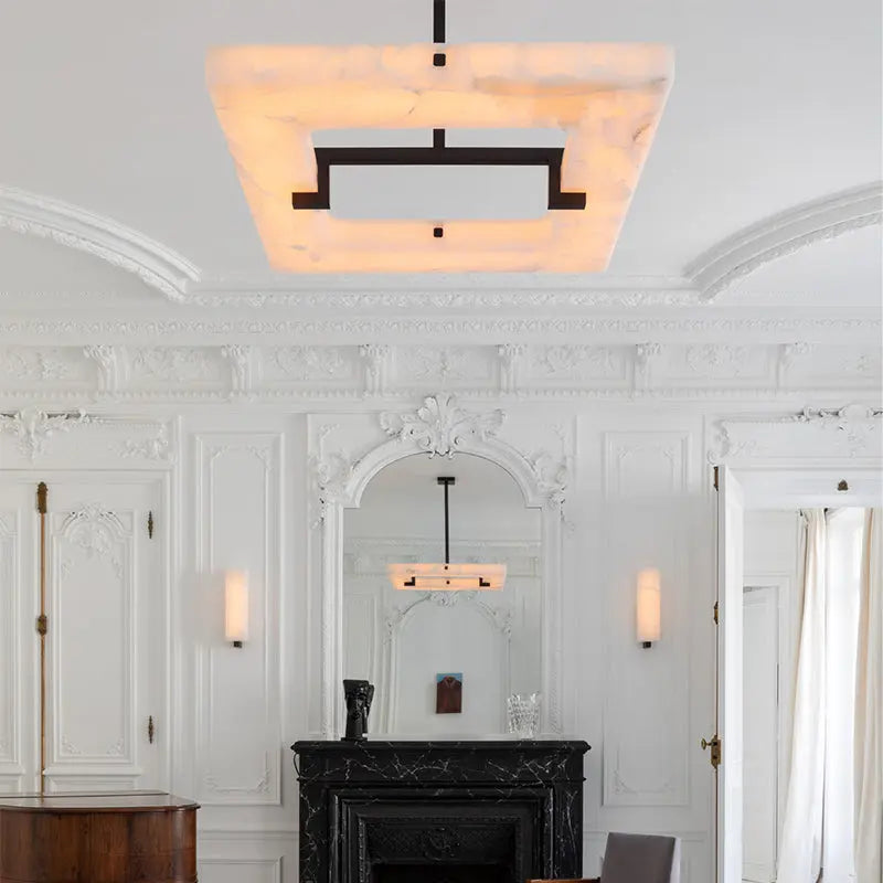 Modern Square Alabaster Chandelier ChandeliersLife®