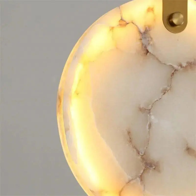 Modern Discs Long Staircase Alabaster Chandelier ChandeliersLife®
