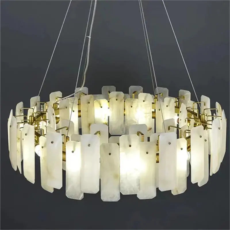 Alabaster Round Pendant Chandelier ChandeliersLife®