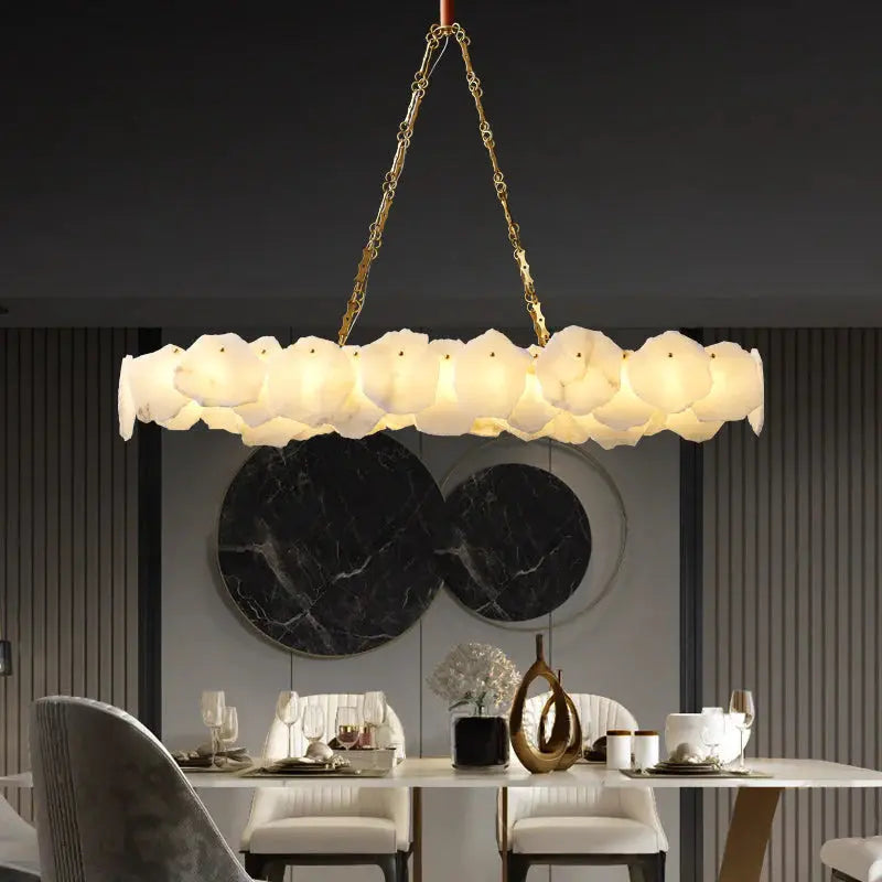 Bethan Marble Modern Linear Chandelier ChandeliersLife®