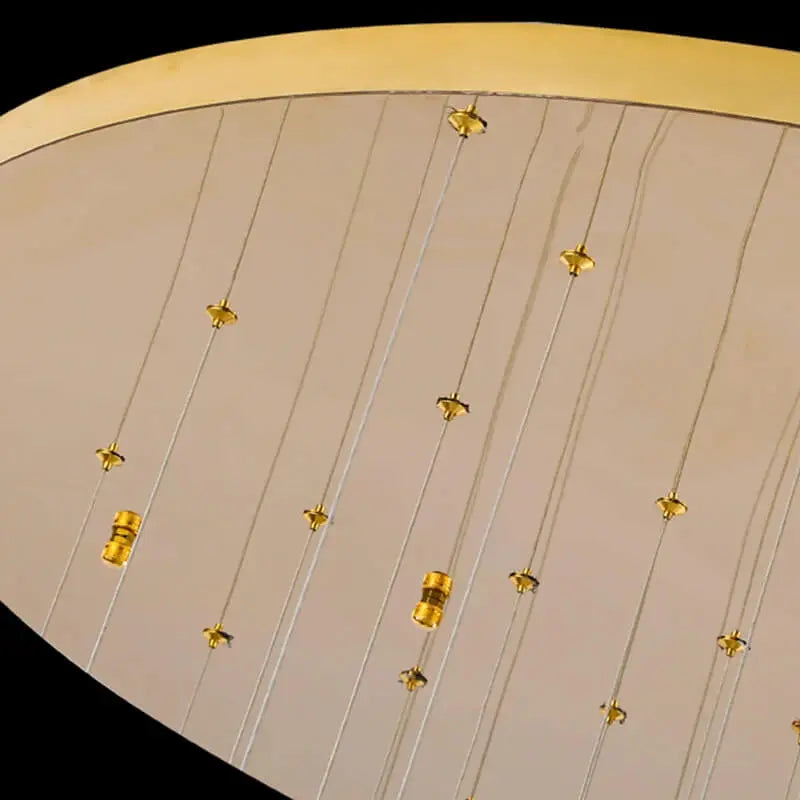 Modern Circle Ring Long Led Handing Crystal Chandelier ChandeliersLife®