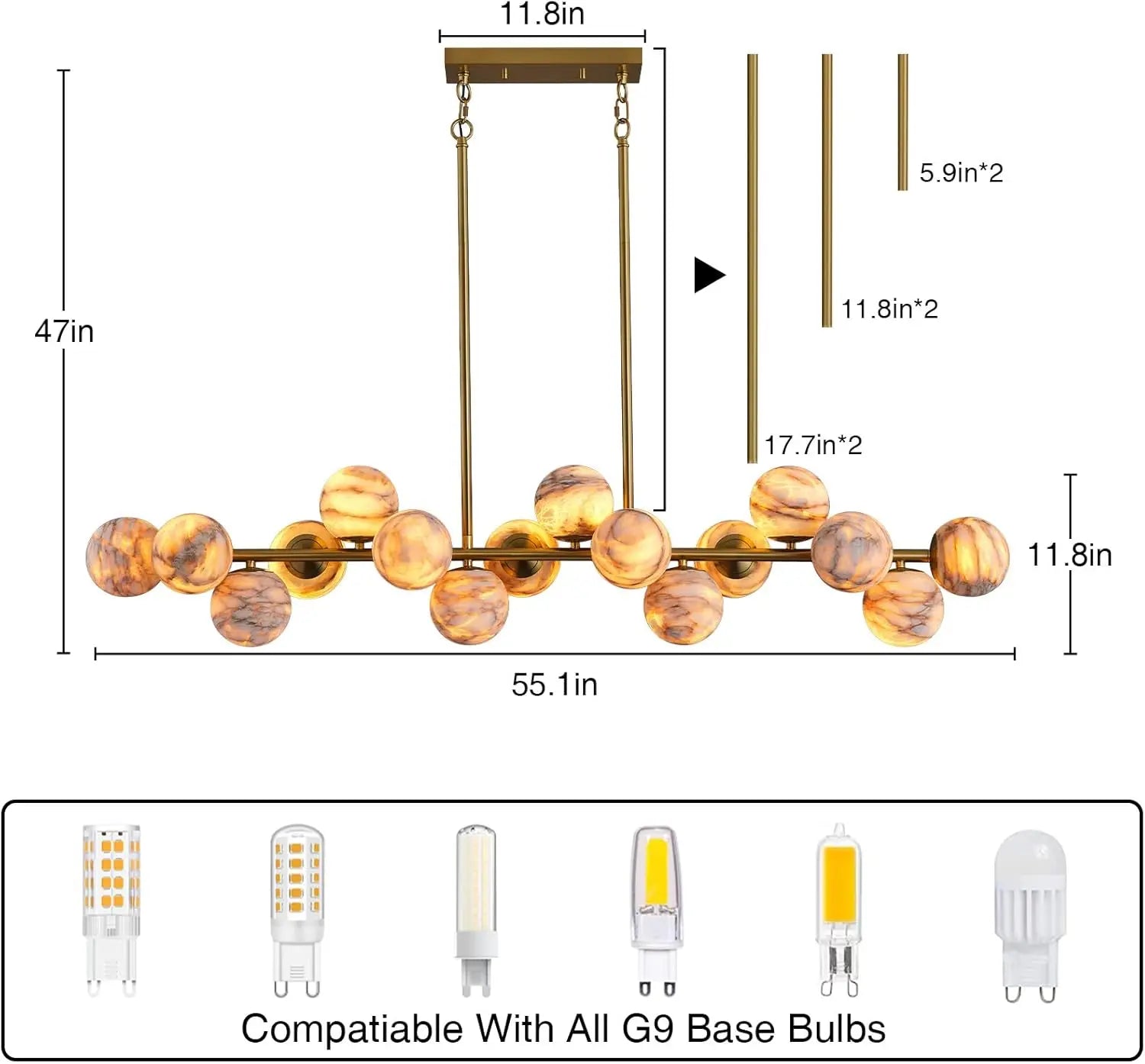 Modern Unique Alabaster Chandelier ChandeliersLife®