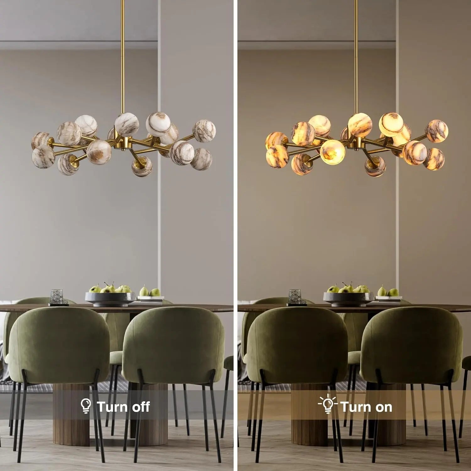Modern Unique Alabaster Chandelier ChandeliersLife®