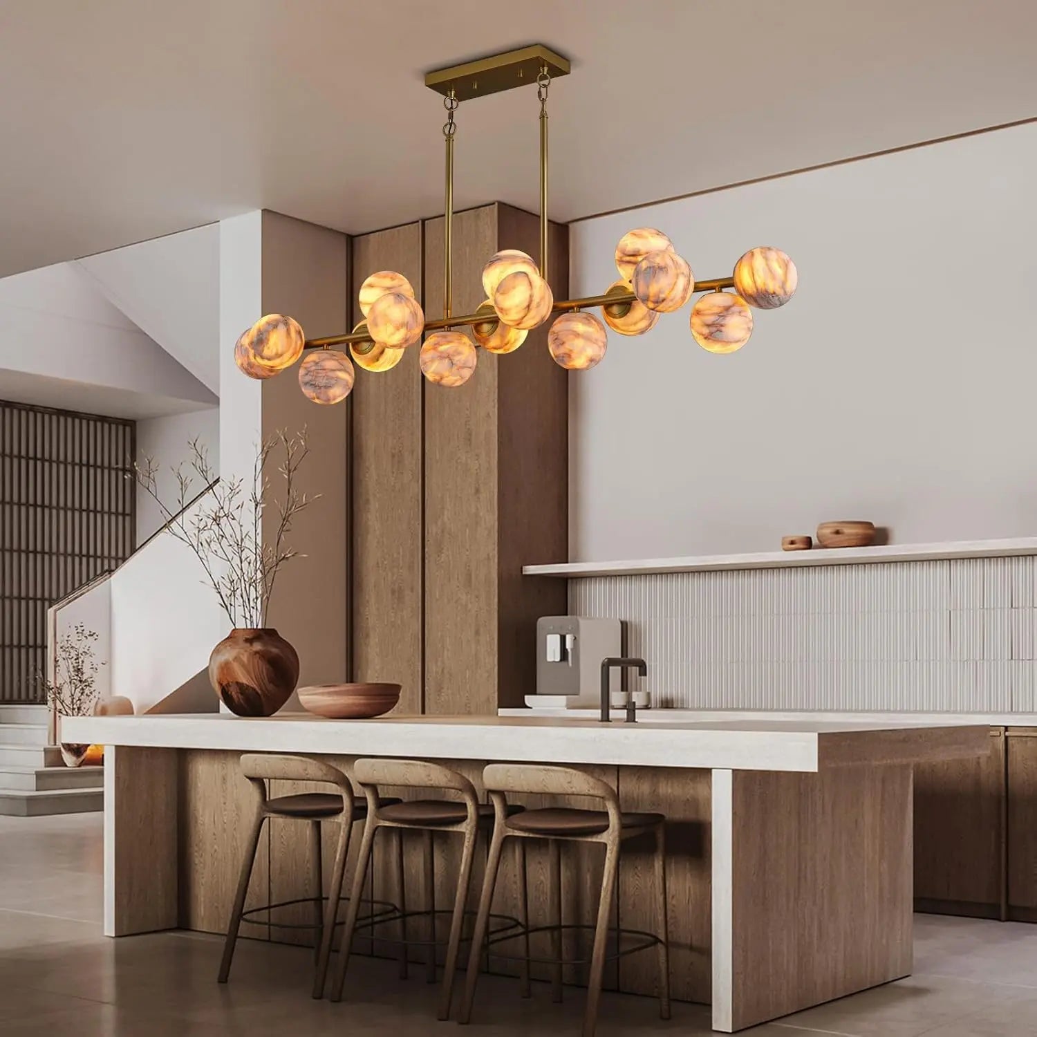 Modern Unique Alabaster Chandelier ChandeliersLife®
