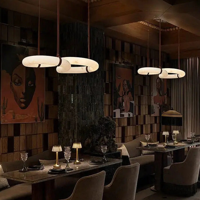 Contemporary Nordic Alabaster Designer Chandelier
