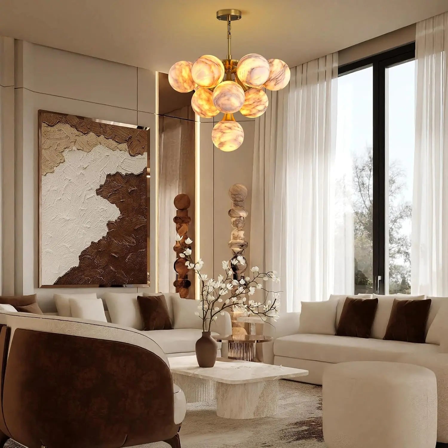 Modern Unique Alabaster Chandelier ChandeliersLife®