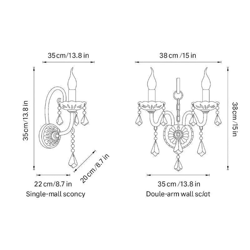 Cognac Unique Wall Luxury Lamp ChandeliersLife®