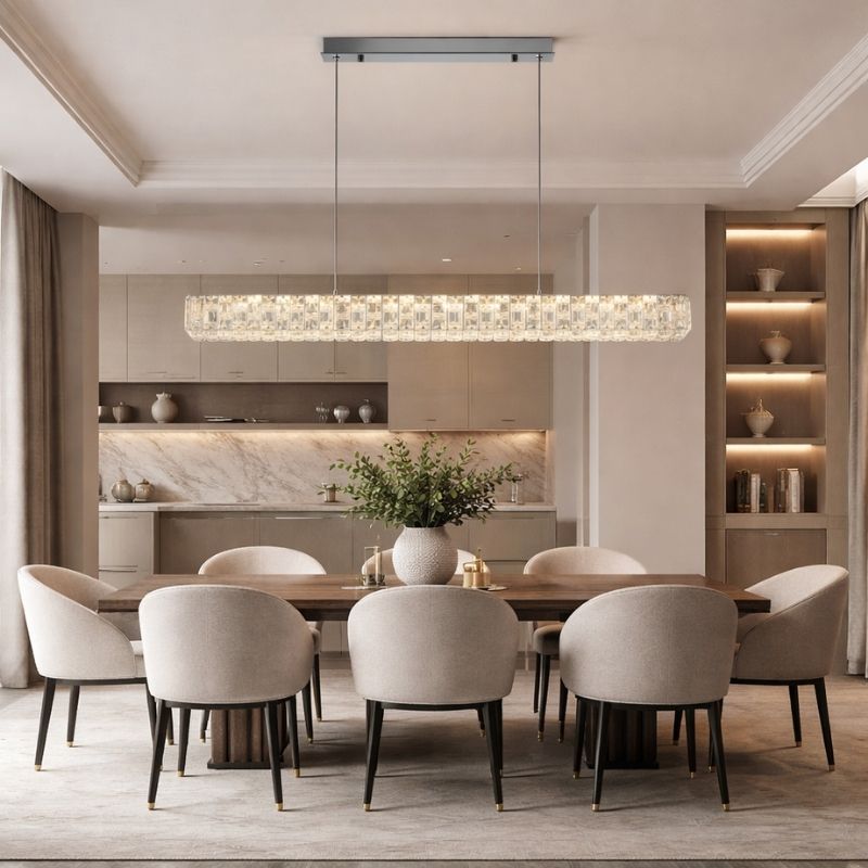 Crystal Oval Design LED Chandelier