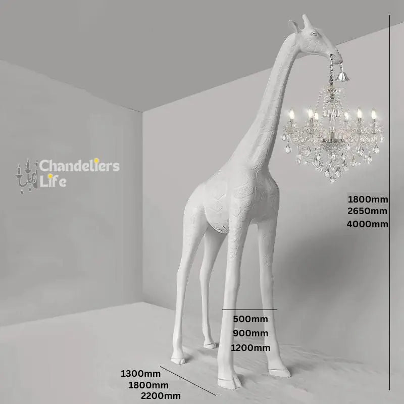Art Sculpture Giraffe Floor Chandelier - Black ChandeliersLife®