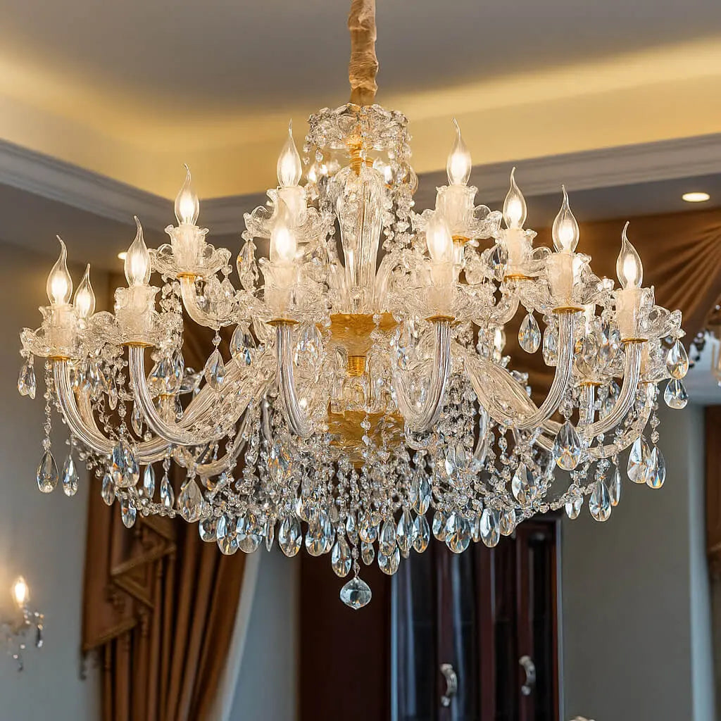 Gold Crystal Chandelier ChandeliersLife®
