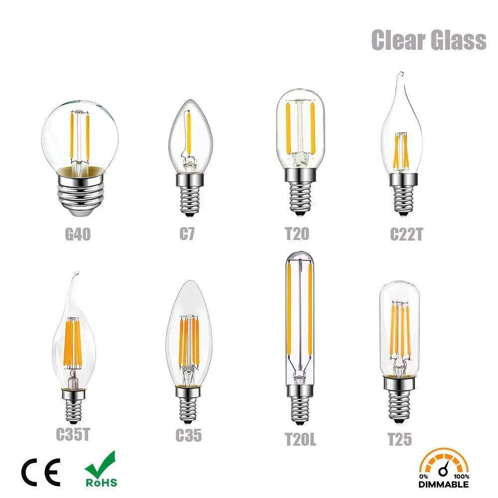 6 Pack Edison Filament Bulbs ChandeliersLife®
