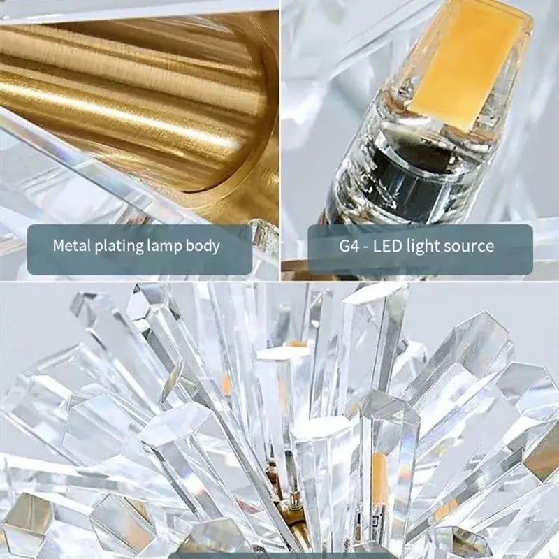 Modern Crystal Flower Long Chandelier ChandeliersLife®