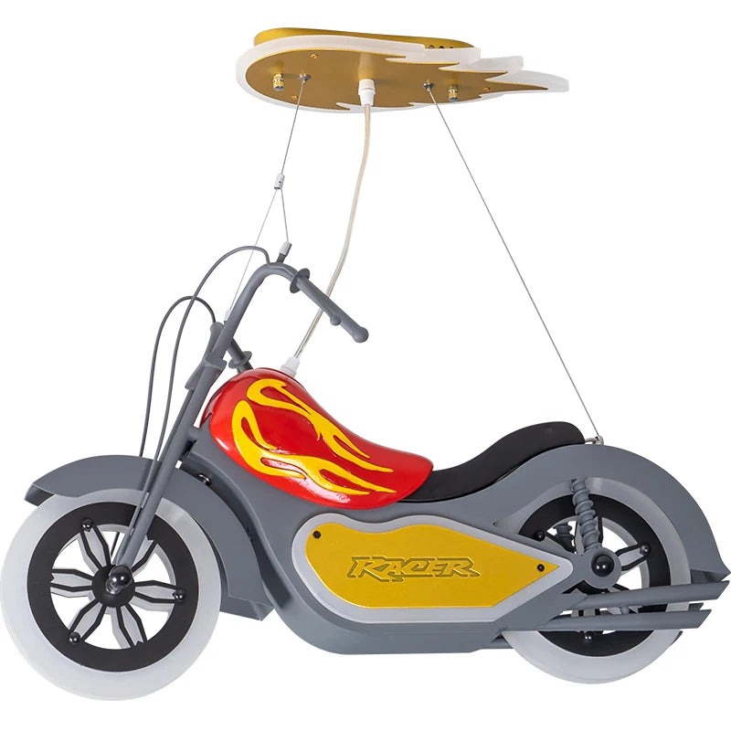 Ryder Resin Motorcycle LED Kids Room Chandelier