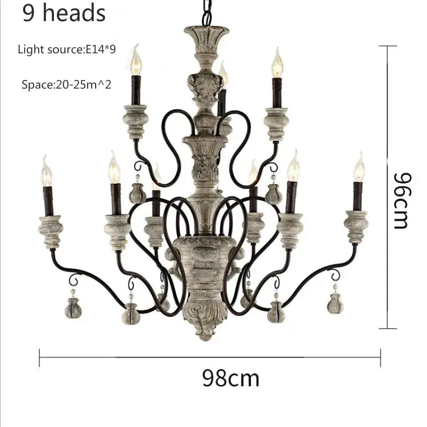 Nordic Wood Farmhouse Decor Chandelier ChandeliersLife®