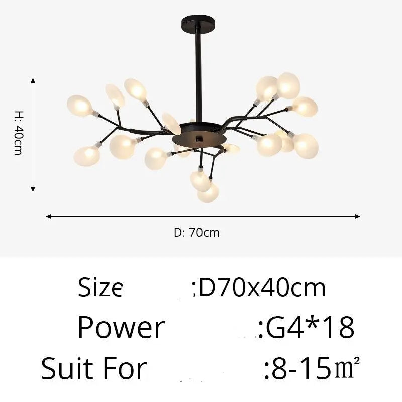 Luxurious Gold Chandelier with White Petals ChandeliersLife®