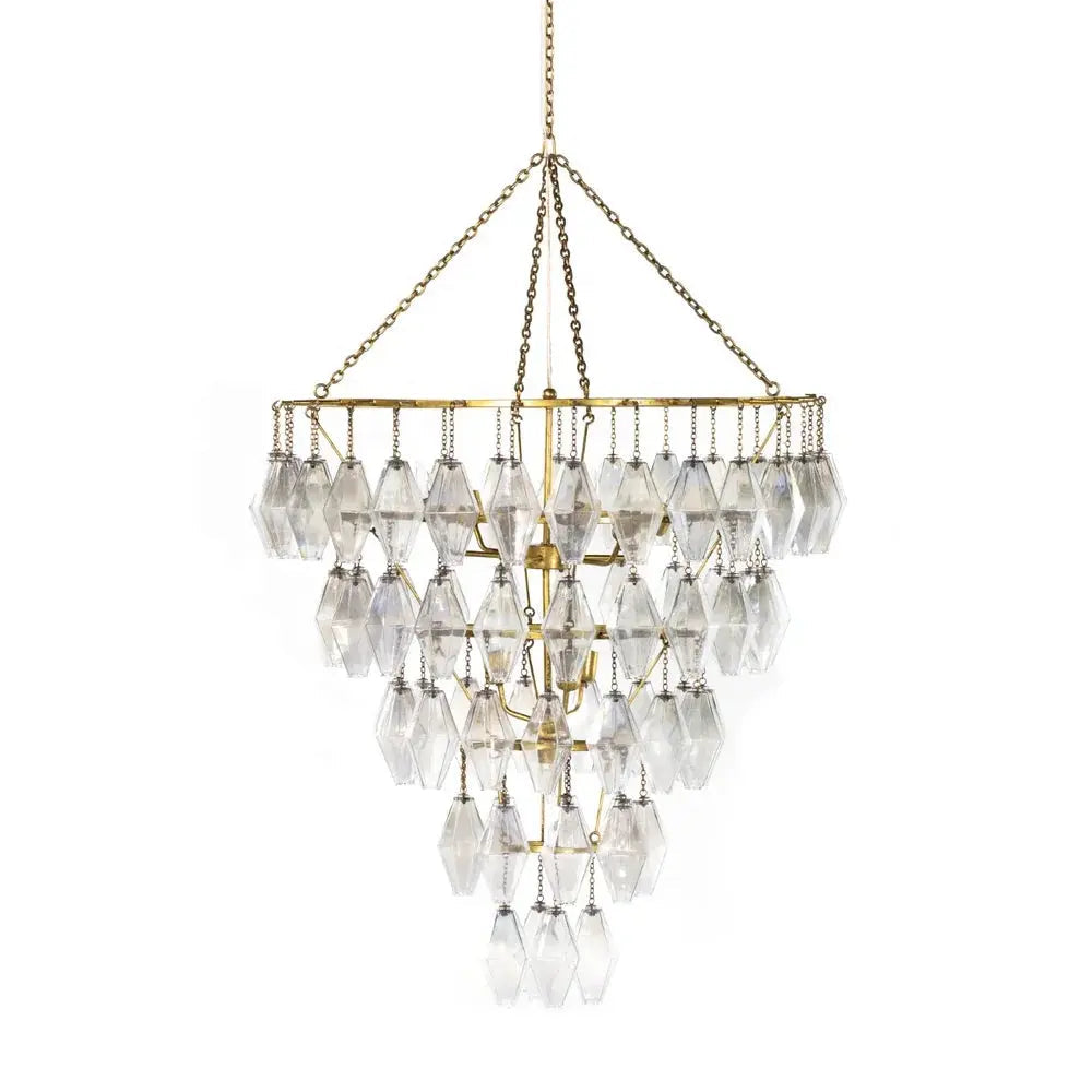 Adjustable Height Middle Glass Pendant Light