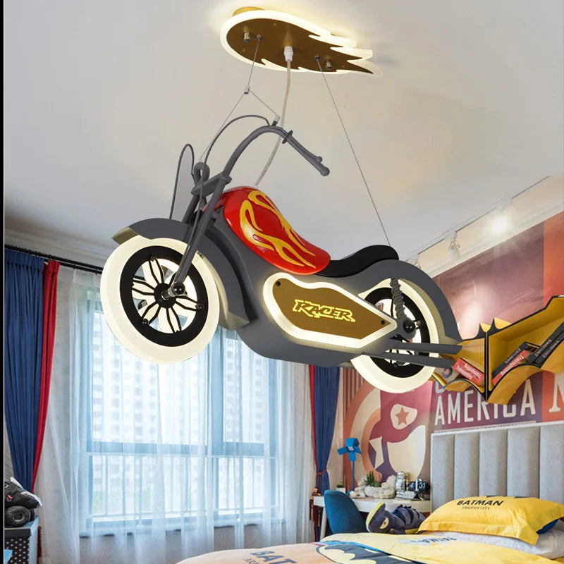 Ryder Resin Motorcycle LED Kids Room Chandelier – alternate product view 3