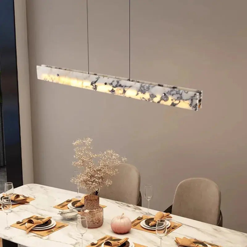 Long Strip Natural Marble Chandelier ChandeliersLife®