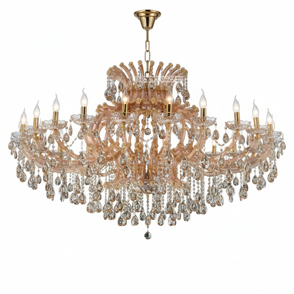 Luxurious Amber Crystal Chandelier ChandeliersLife®