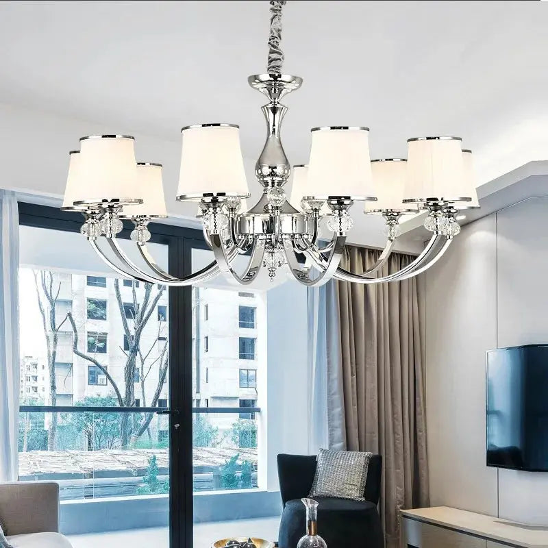 Chrome Modern Chandelier Lights For Living Room Bedroom Led Lighting Fixture Crystal Lamp E14 Led Lighting ChandeliersLife®