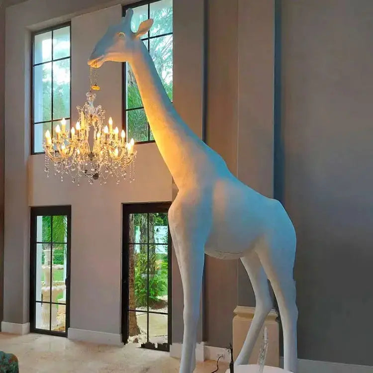 Art Sculpture Giraffe Floor Chandelier - White ChandeliersLife®