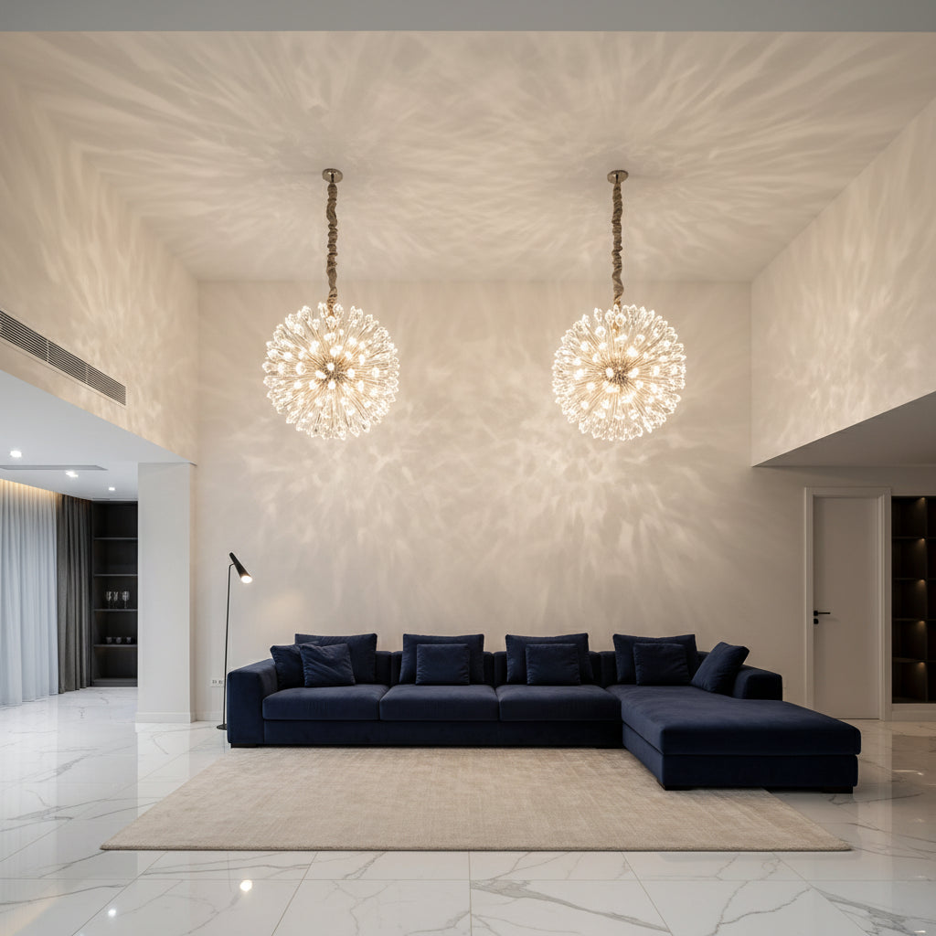 Luxury Indoor Decoration Villa Home Dining Room Living Room Crystal LED Pendant Light