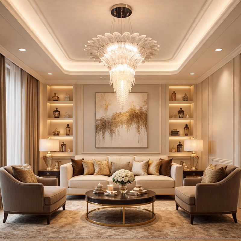 Modern Elegant Foyer Chandelier