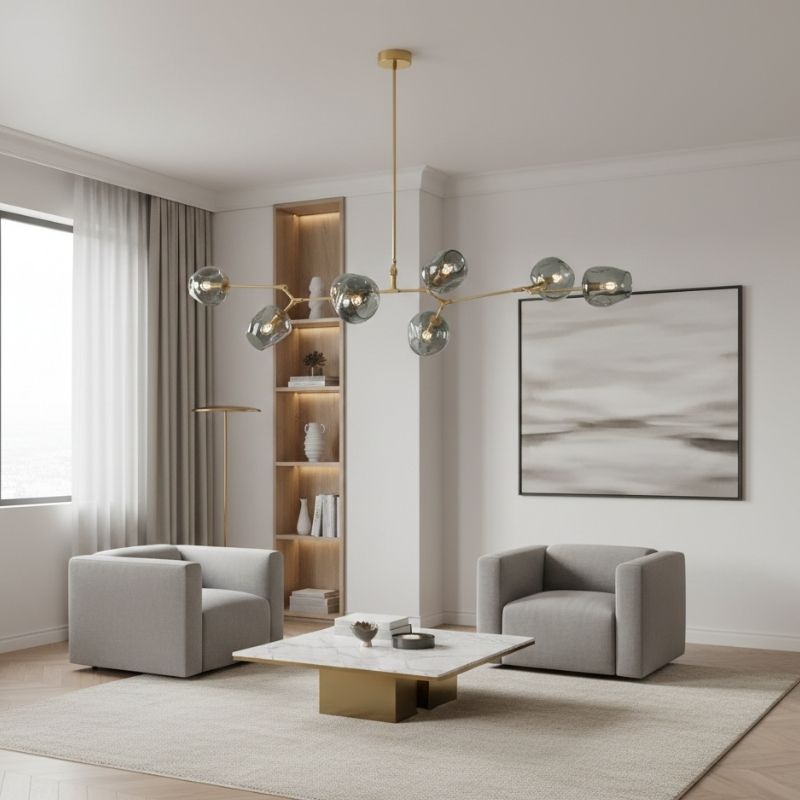 Modern Glass Designer Hanging Chandelier