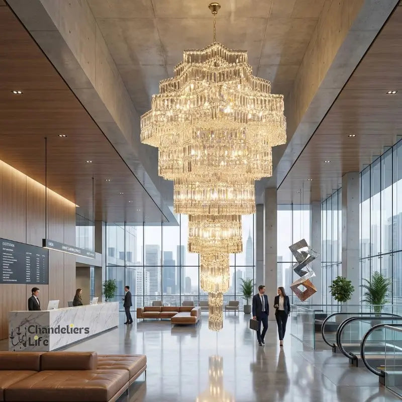 Large Chandelier Duplex Modern Mezzanine Villa ChandeliersLife®