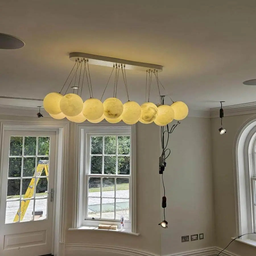 Rectangular Chandelier Alabaster Ball Chandelier ChandeliersLife®