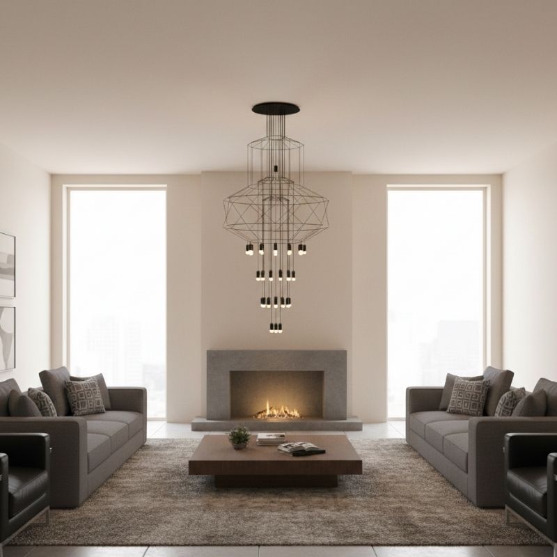 Postmodern Long Chandelier