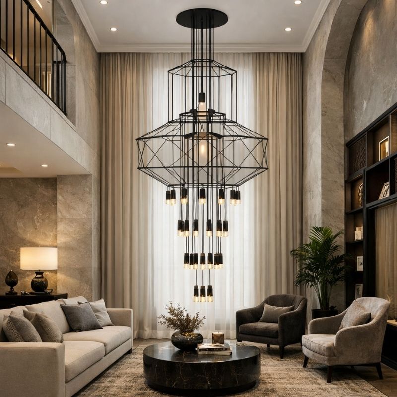 Postmodern Long Chandelier