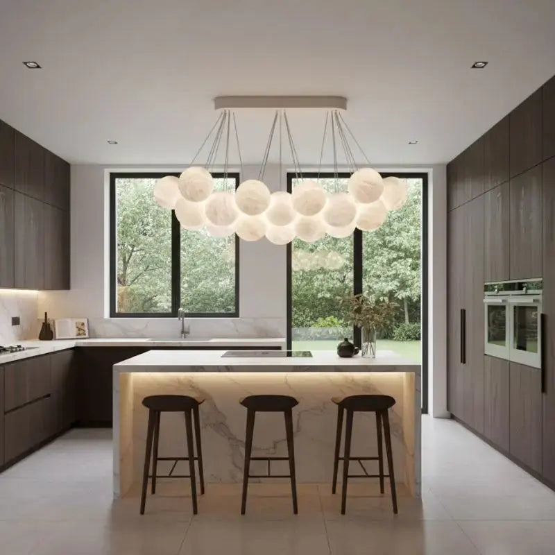 Rectangular Balls Alabaster Chandelier ChandeliersLife®